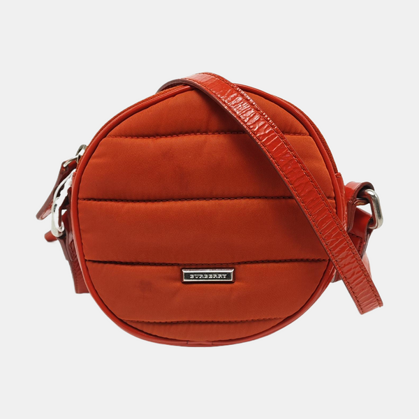 Quilted Nylon Shoulder Bag Red
