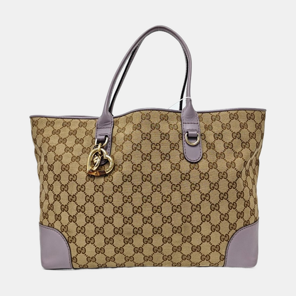 Monogram Canvas Tote Bag Brown