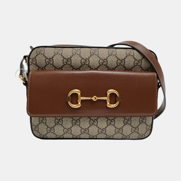 Horsebit 1955 Small Coated Canvas Beige