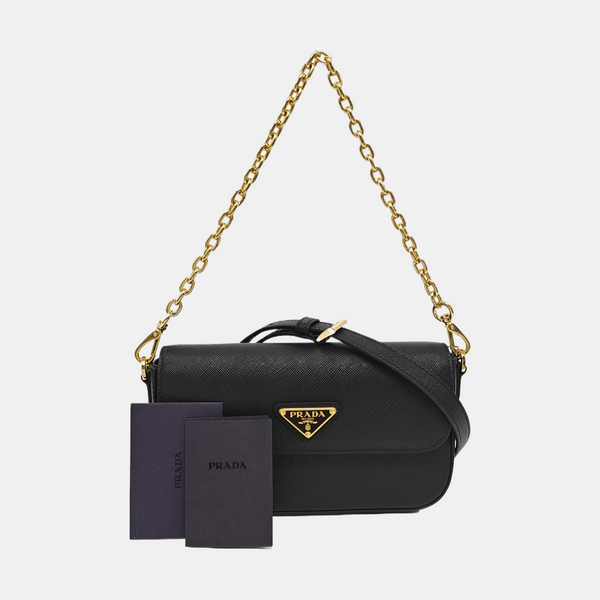 Calfskin Shoulder Bag Black