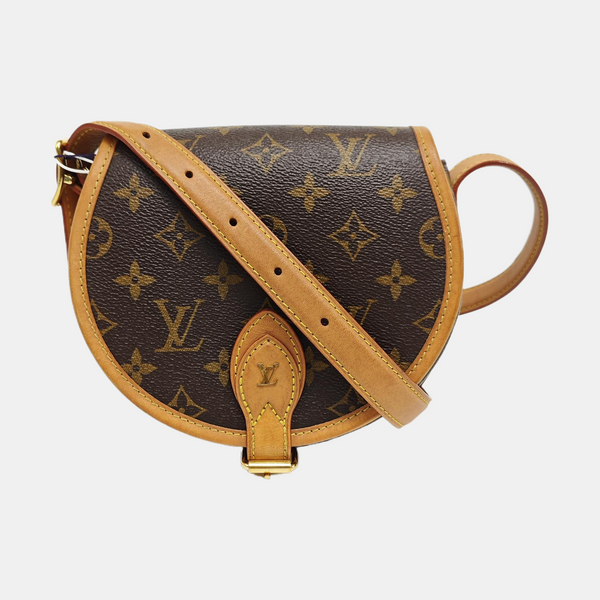 TAMBOURINE Monogram Coated Canvas Brown