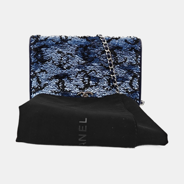 Sequins Shoulder Bag Blue
