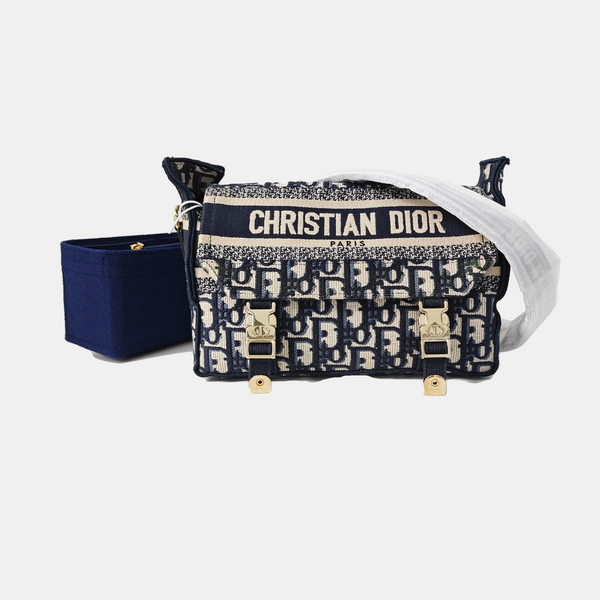 Diorcamp Small Oblique Canvas Blue