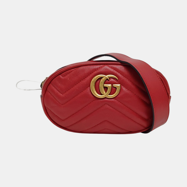 GG Marmont Quilted Calfskin Red