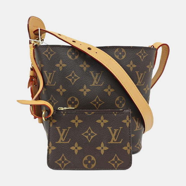 ALL IN BB Monogram Coated Canvas Brown