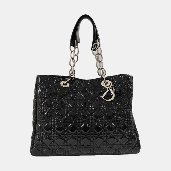 Dior Soft Cannage Patent Leather Black