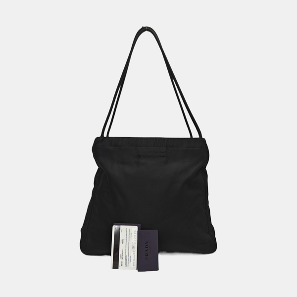 Nylon Top Handle Bag Black