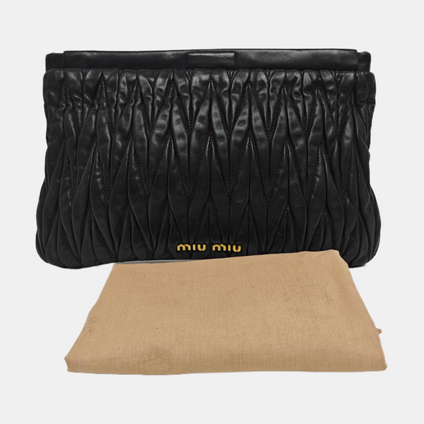 Lambskin Clutch Black