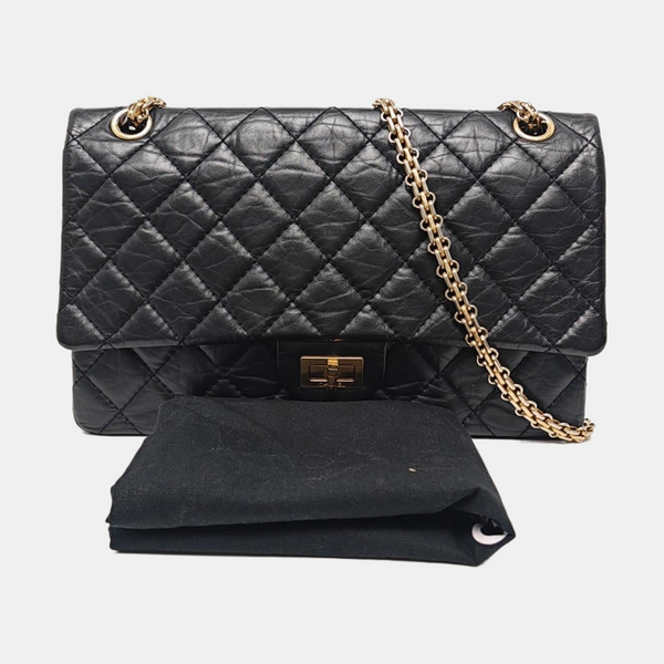 2.55 227 (jumbo) Quilted Calfskin Black