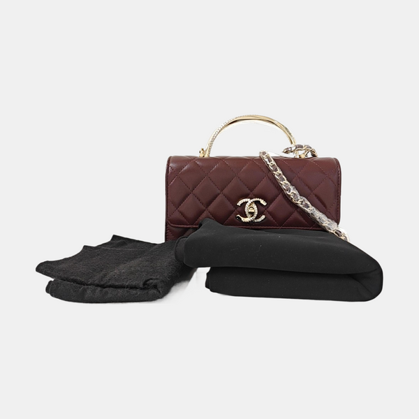 Quilted Lambskin Shoulder Bag Red