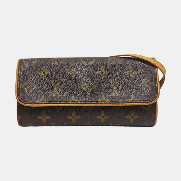 TWIN PM Monogram Coated Canvas Brown