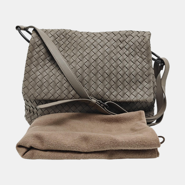 Calfskin Shoulder Bag Gray
