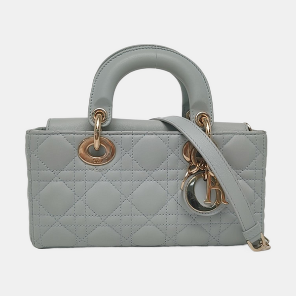 Lady D-Joy Small Cannage Lambskin Blue