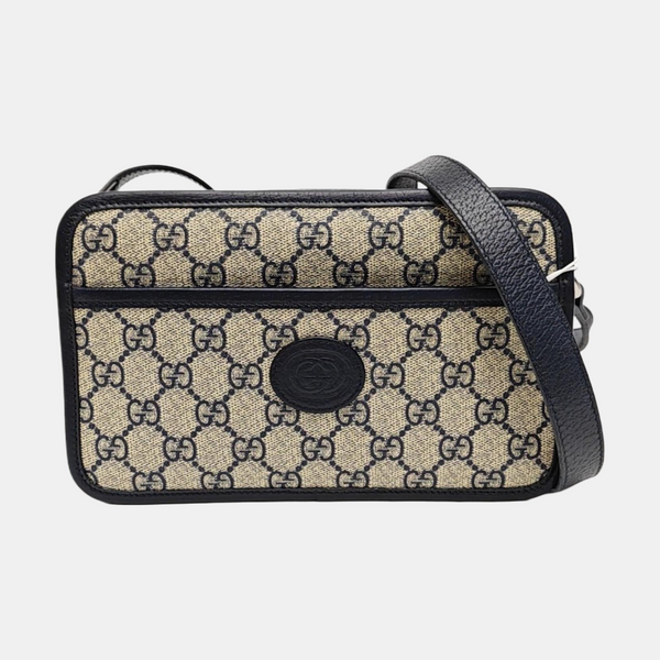 GG Supreme Mini Monogram Coated Canvas Beige