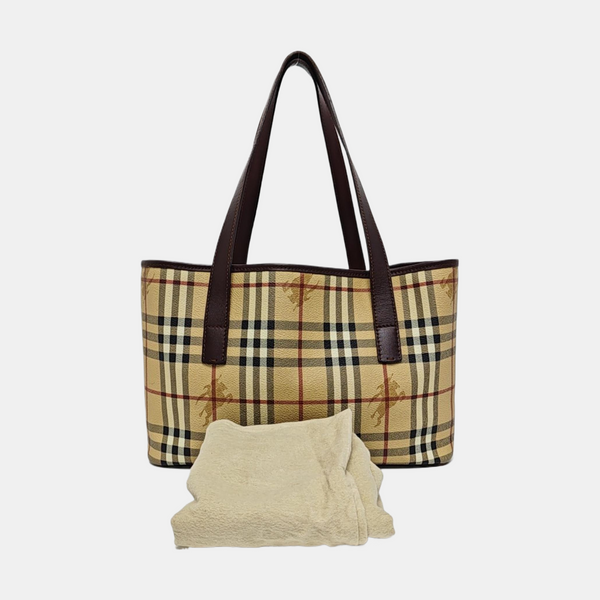 Coated Canvas Tote Bag Beige