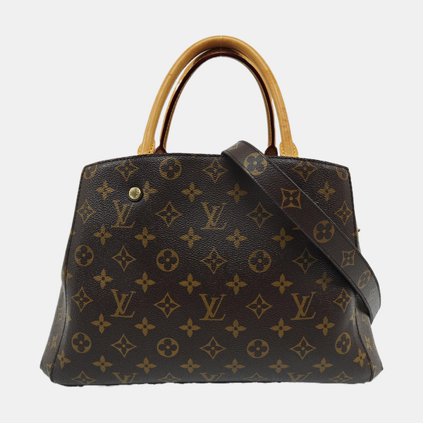 MONTAIGNE Monogram Coated Canvas Brown