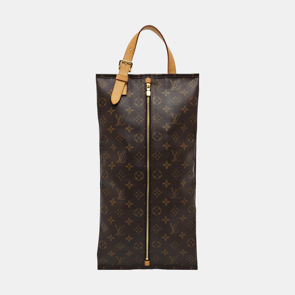 Monogram Coated Canvas Top Handle Bag Brown