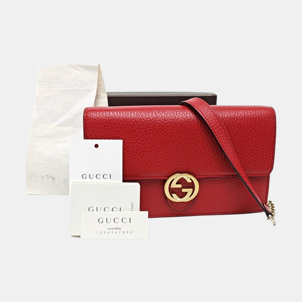 Calfskin Shoulder Bag Red