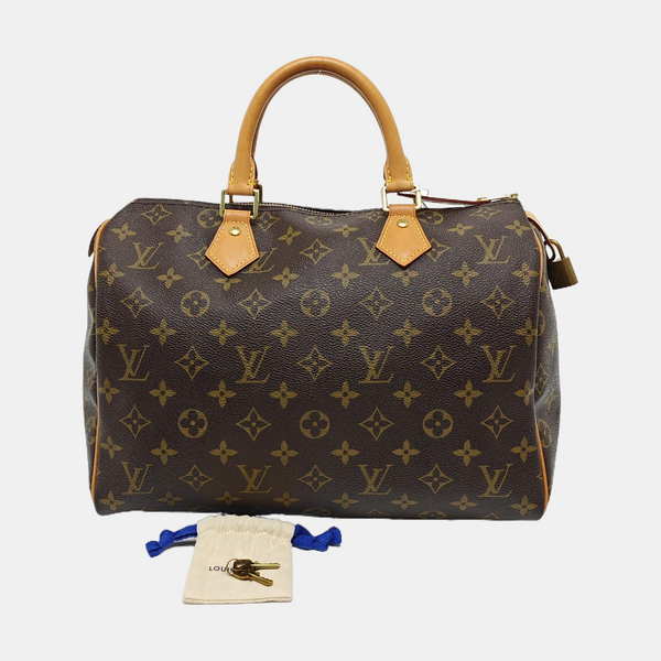 SPEEDY 30 Monogram Coated Canvas Brown