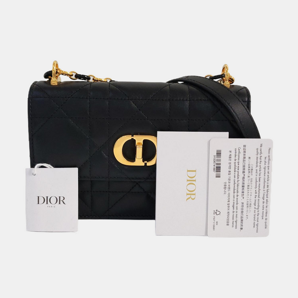 Miss Caro Mini Cannage Lambskin Black
