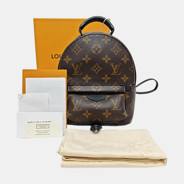 PALM SPRINGS Mini Monogram Coated Canvas Brown