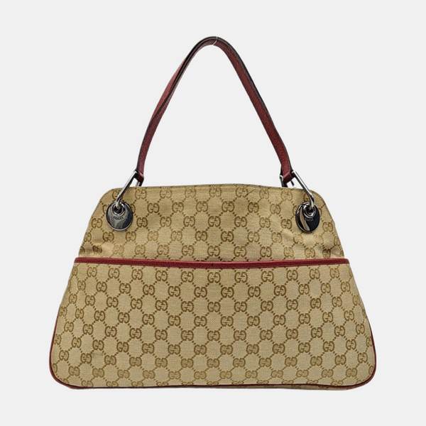 Monogram Canvas Top Handle Bag Brown