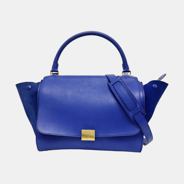 TRAPEZE Medium Calfskin Blue