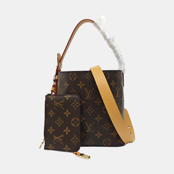 ALL IN BB Monogram Coated Canvas Brown