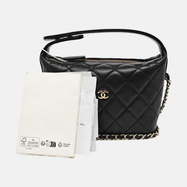 HOBO Quilted Grained Calfskin Black