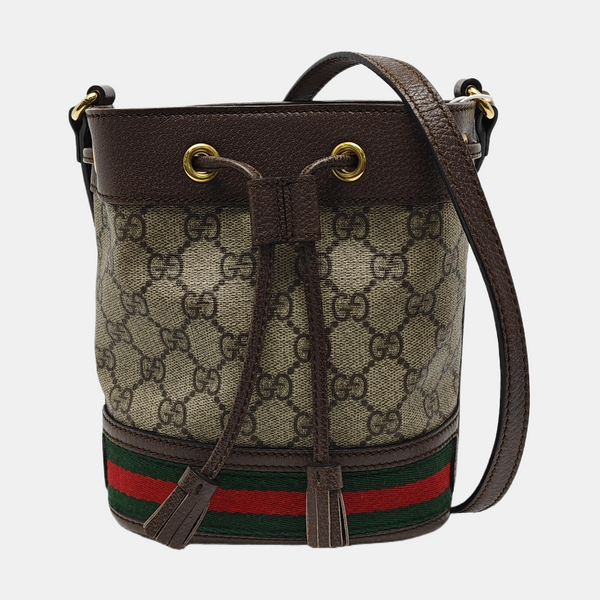 Ophidia Mini Monogram Coated Canvas Beige