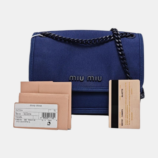 Canvas Crossbody Bag Blue
