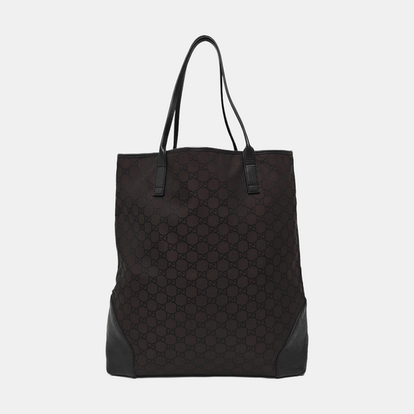 Monogram Nylon Tote Bag Brown