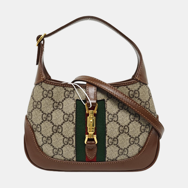 Jackie 1961 Mini Monogram Coated Canvas Beige