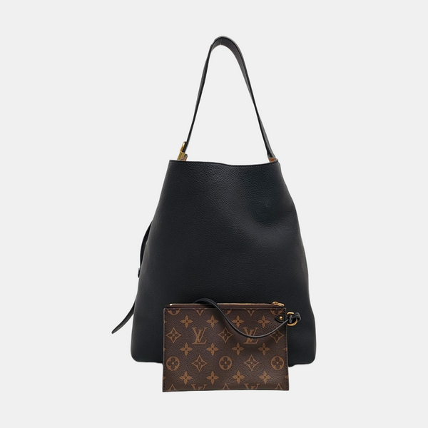 LOW KEY HOBO MM Monogram Calfskin Black