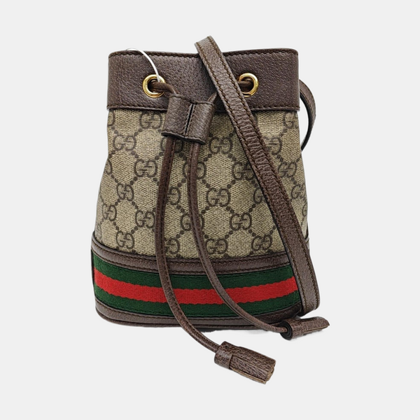 Ophidia Mini Monogram Coated Canvas Beige