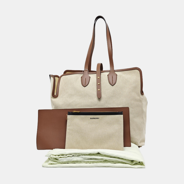 The Belt Large Canvas Beige