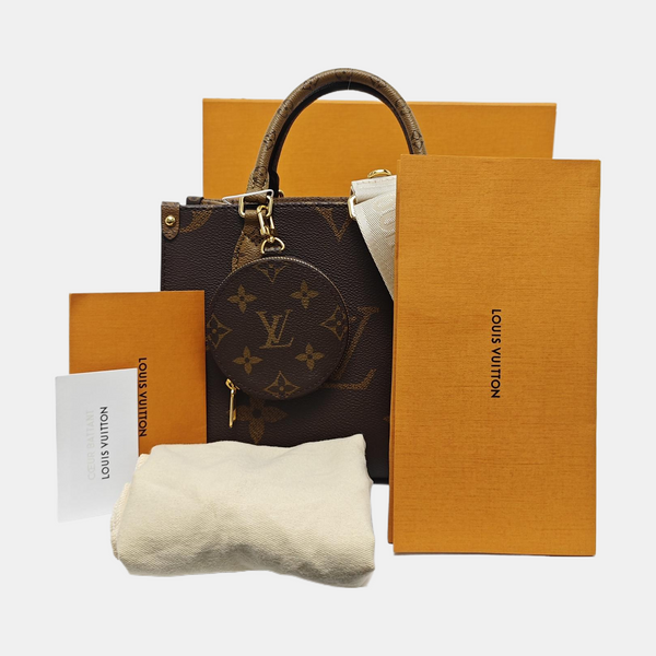 ONTHEGO PM Monogram Coated Canvas Brown