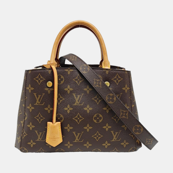 MONTAIGNE Monogram Coated Canvas Brown