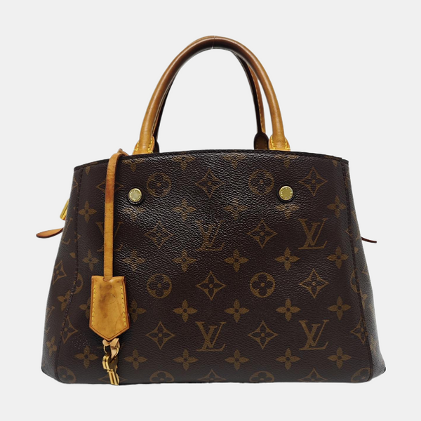 MONTAIGNE BB Monogram Coated Canvas Brown
