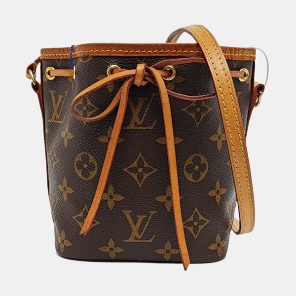 NÉONOÉ Nano Monogram Coated Canvas Brown