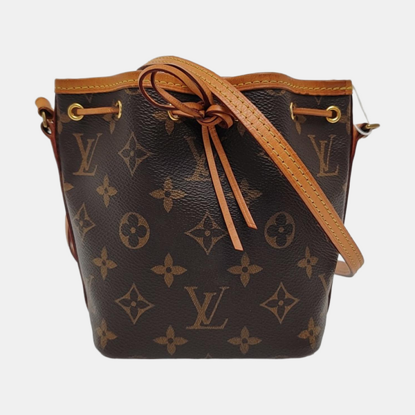 NÉONOÉ Nano Monogram Coated Canvas Brown