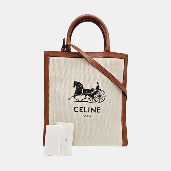 CABAS CELINE Small Canvas Beige