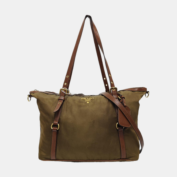Nylon Shoulder Bag Green