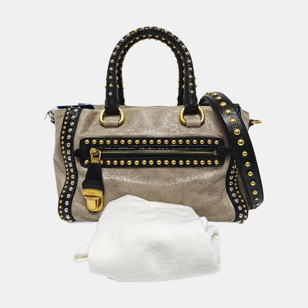 Calfskin Shoulder Bag Beige