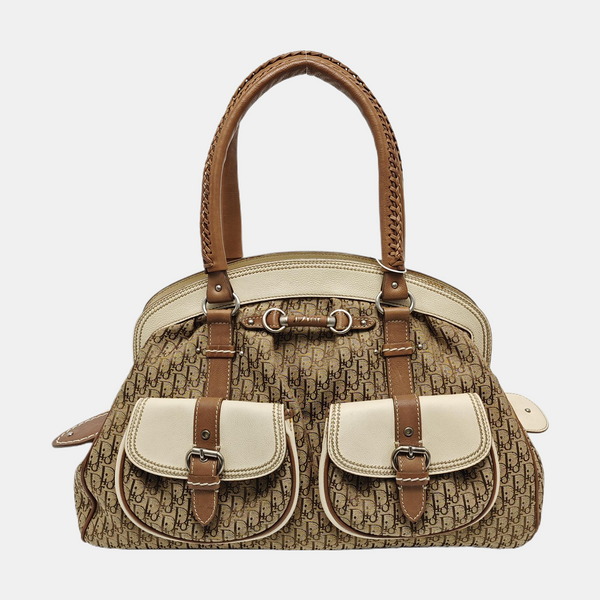 Canvas Top Handle Bag Brown