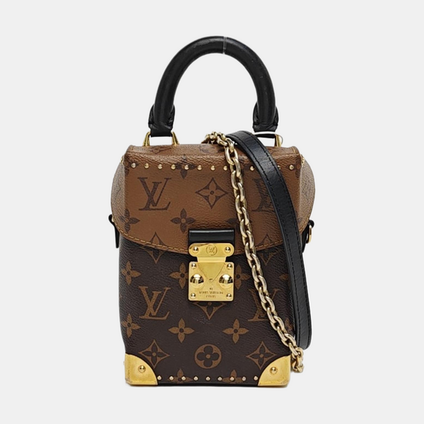 CAMERA BOX Monogram Coated Canvas Brown