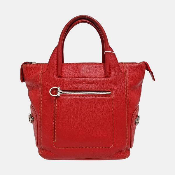 Calfskin Tote Bag Red