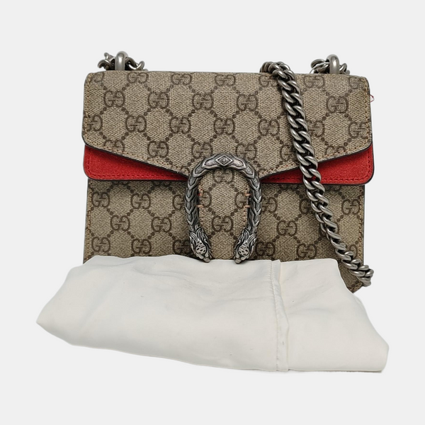 Dionysus Mini Monogram Lona Revestida Beige