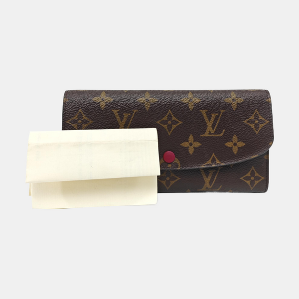 EMILIE Monogram Coated Canvas Brown Wallet