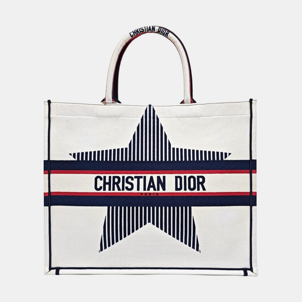 Authenticated pre-owned Book Tote Large Canvas White - Tote Bag at Looply